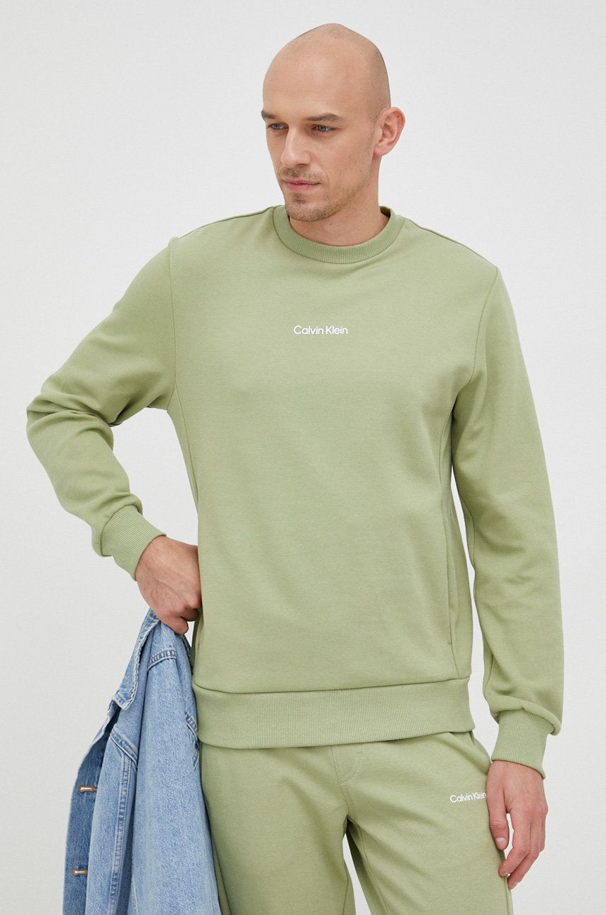Calvin Klein bluza męski kolor zielony