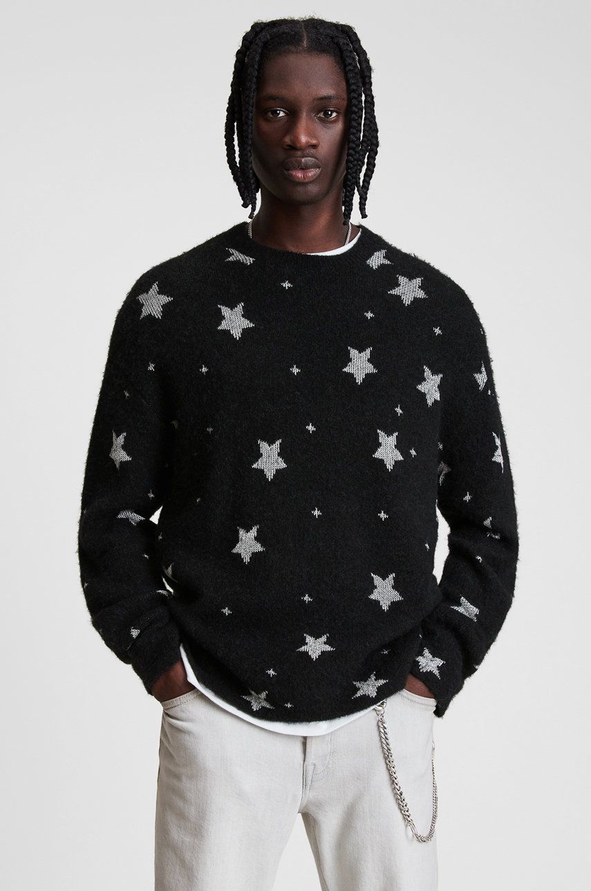 AllSaints pulover barbati culoarea negru