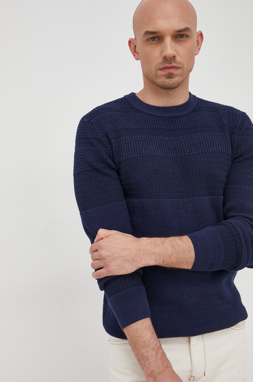 

Памучен пуловер G-Star Raw мъжки в тъмносиньо, Тъмносин