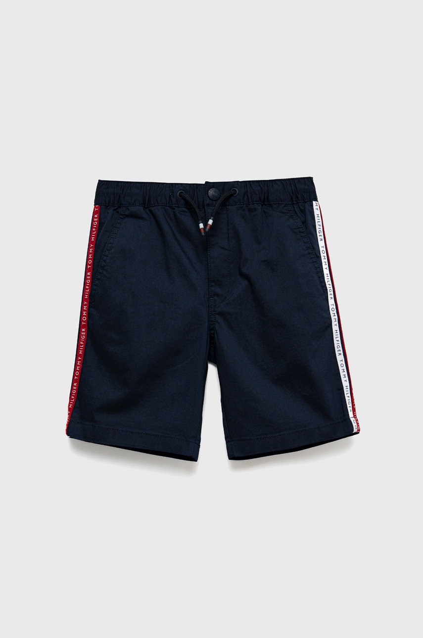 

Детски къси панталони Tommy Hilfiger в тъмносиньо с регулируема талия, Тъмносин
