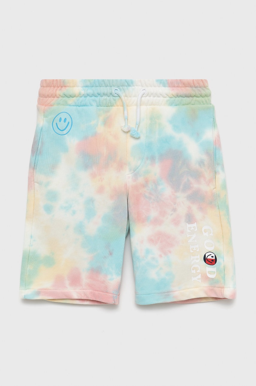 

Детски памучен къс панталон Tommy Hilfiger с регулируема талия, Многоцветен