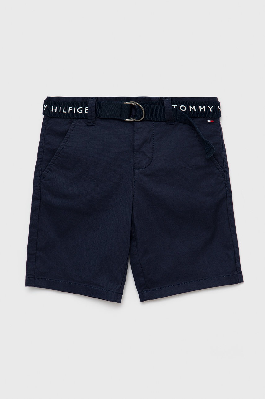 

Детски къси панталони Tommy Hilfiger в тъмносиньо с регулируема талия, Тъмносин