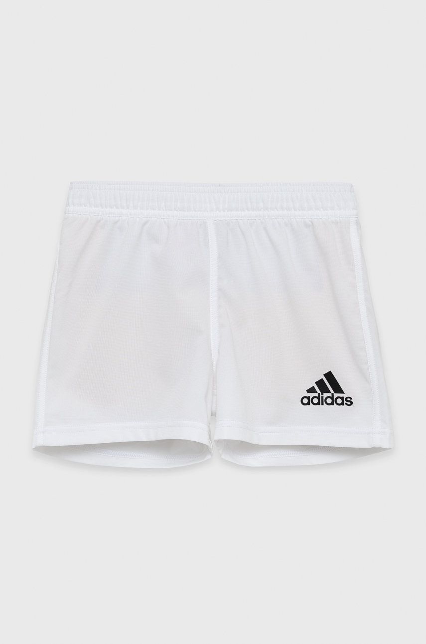 Adidas Performance Pantaloni scurți copii GI7638 culoarea alb, talie reglabila
