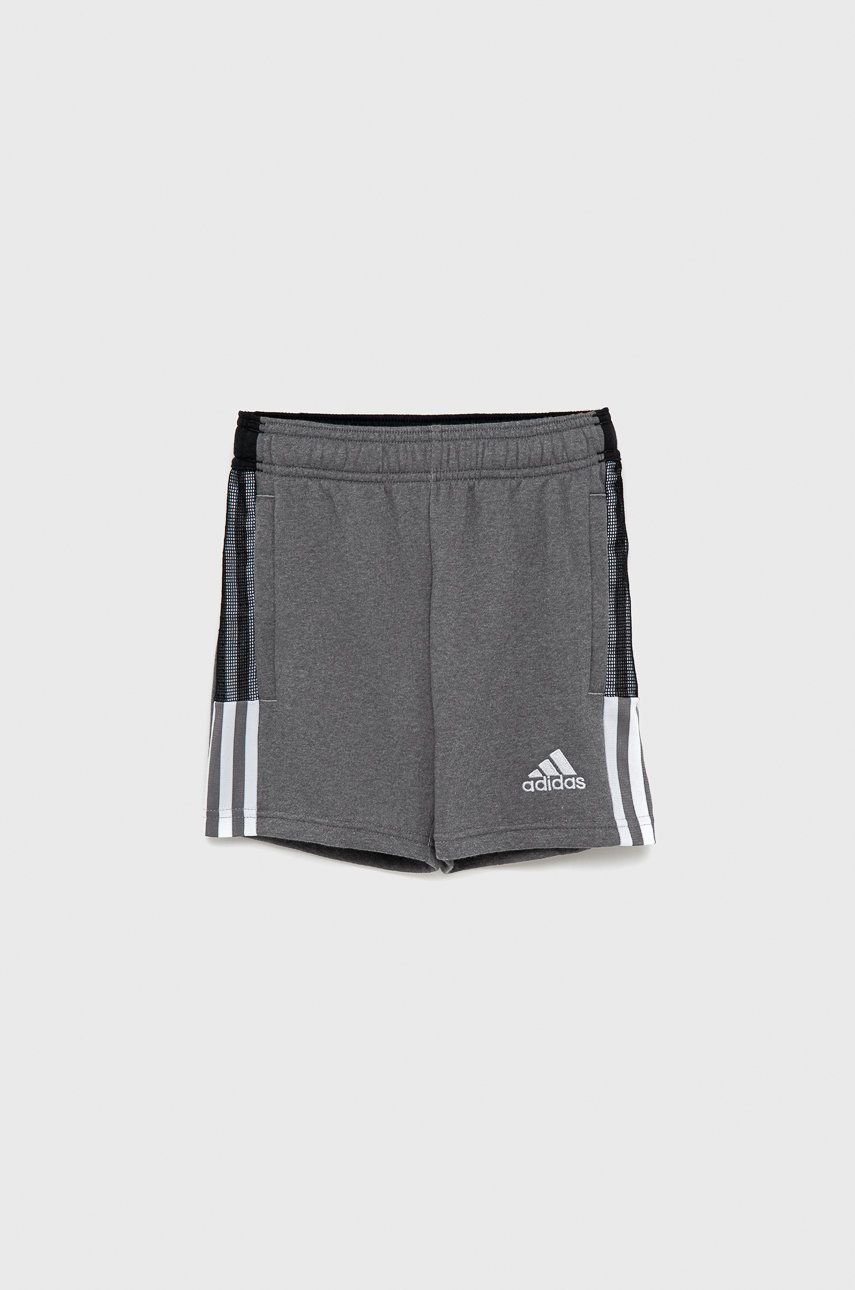 Adidas Performance Pantaloni scurți copii GP8806 culoarea gri, talie reglabila