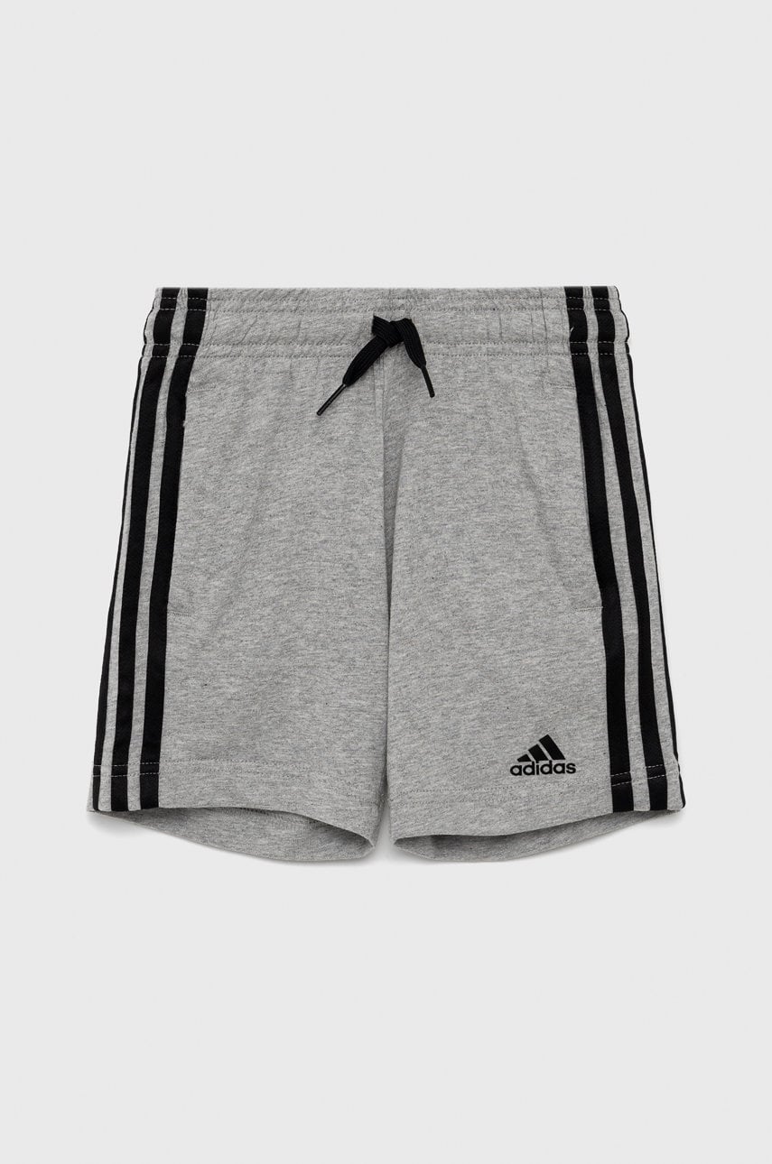 Adidas performance pantaloni scurti copii culoarea gri, melanj, talie reglabila