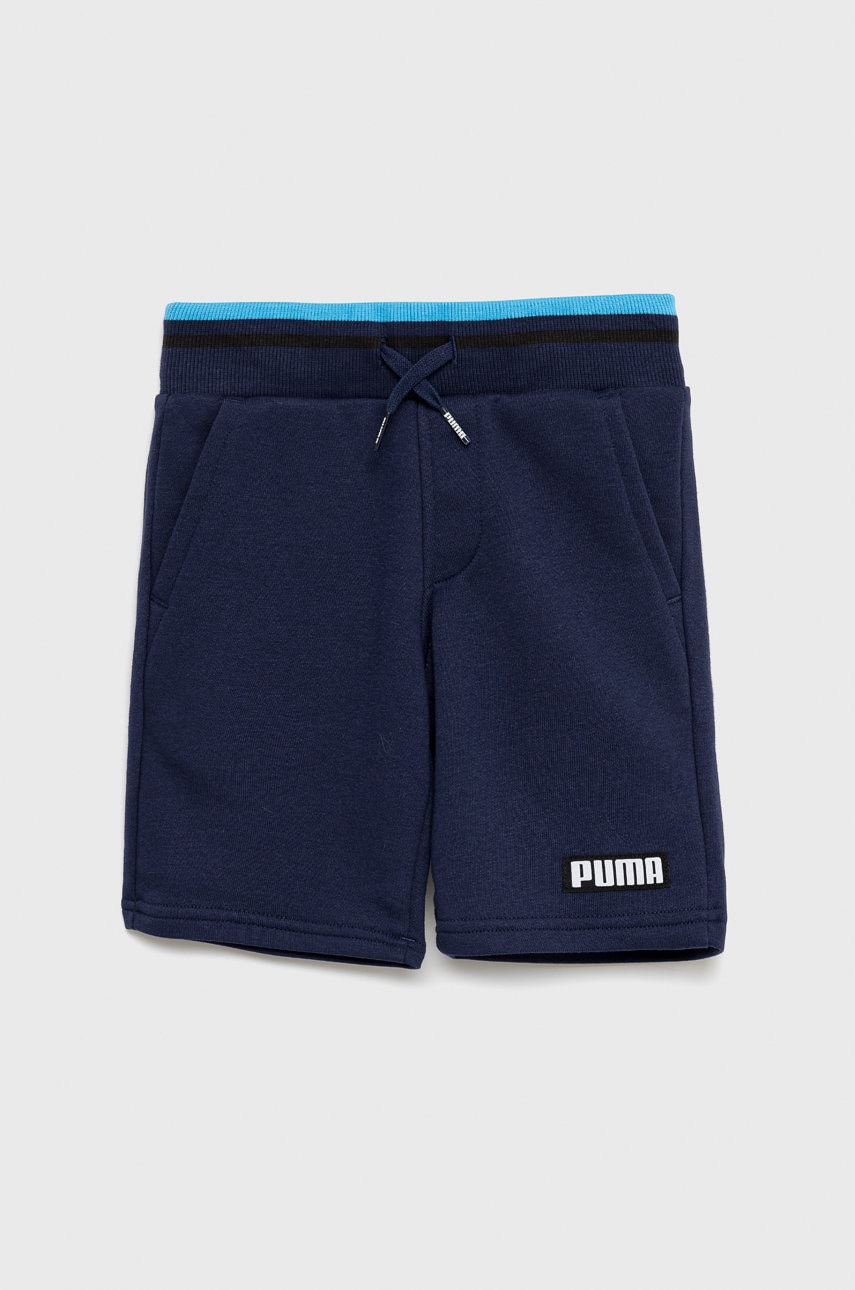 Puma pantaloni scurti copii 847294 culoarea albastru marin,