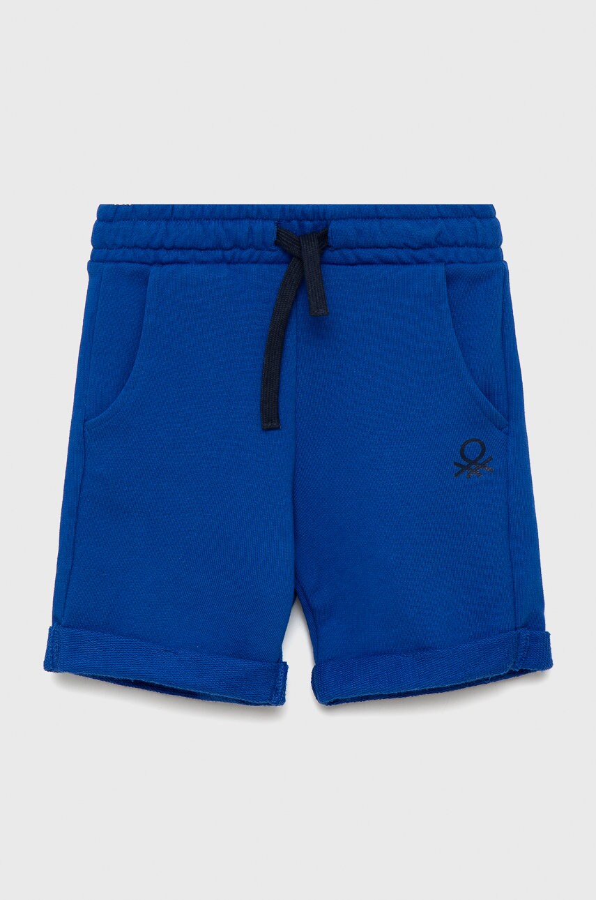 United colors of benetton pantaloni scurți din bumbac pentru copii culoarea violet, talie reglabila