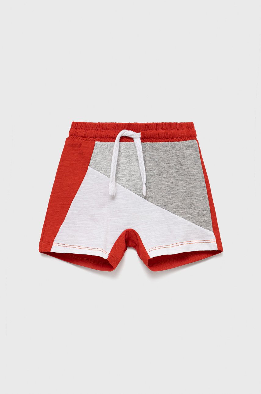 United Colors of Benetton pantaloni scurți din bumbac pentru copii culoarea rosu,