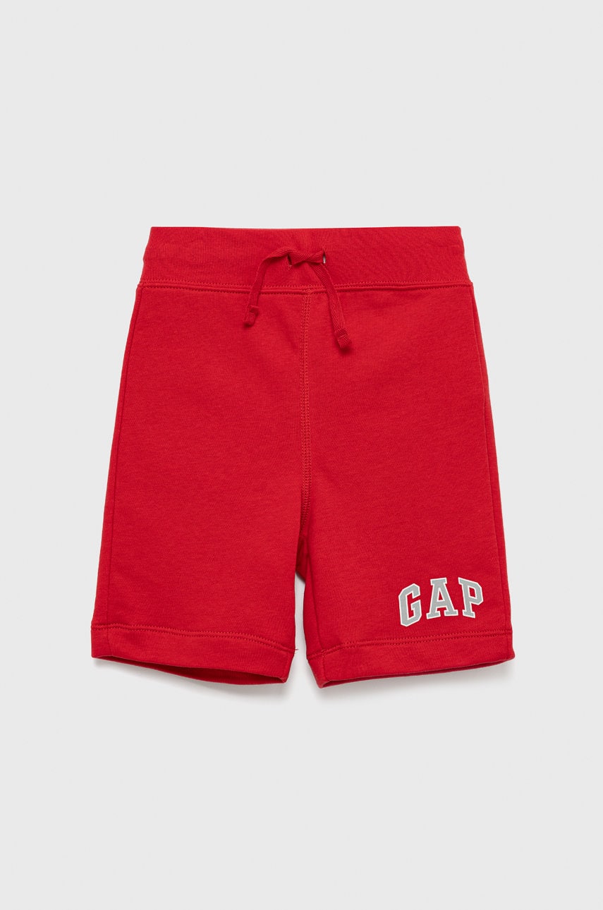 GAP pantaloni scurti copii culoarea rosu, melanj, talie reglabila