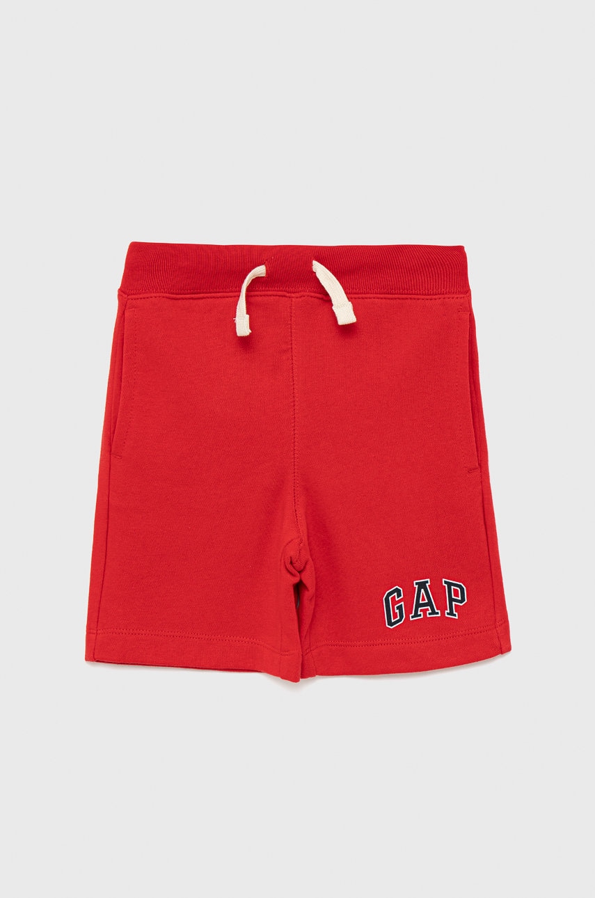Gap pantaloni scurti copii culoarea rosu, talie reglabila