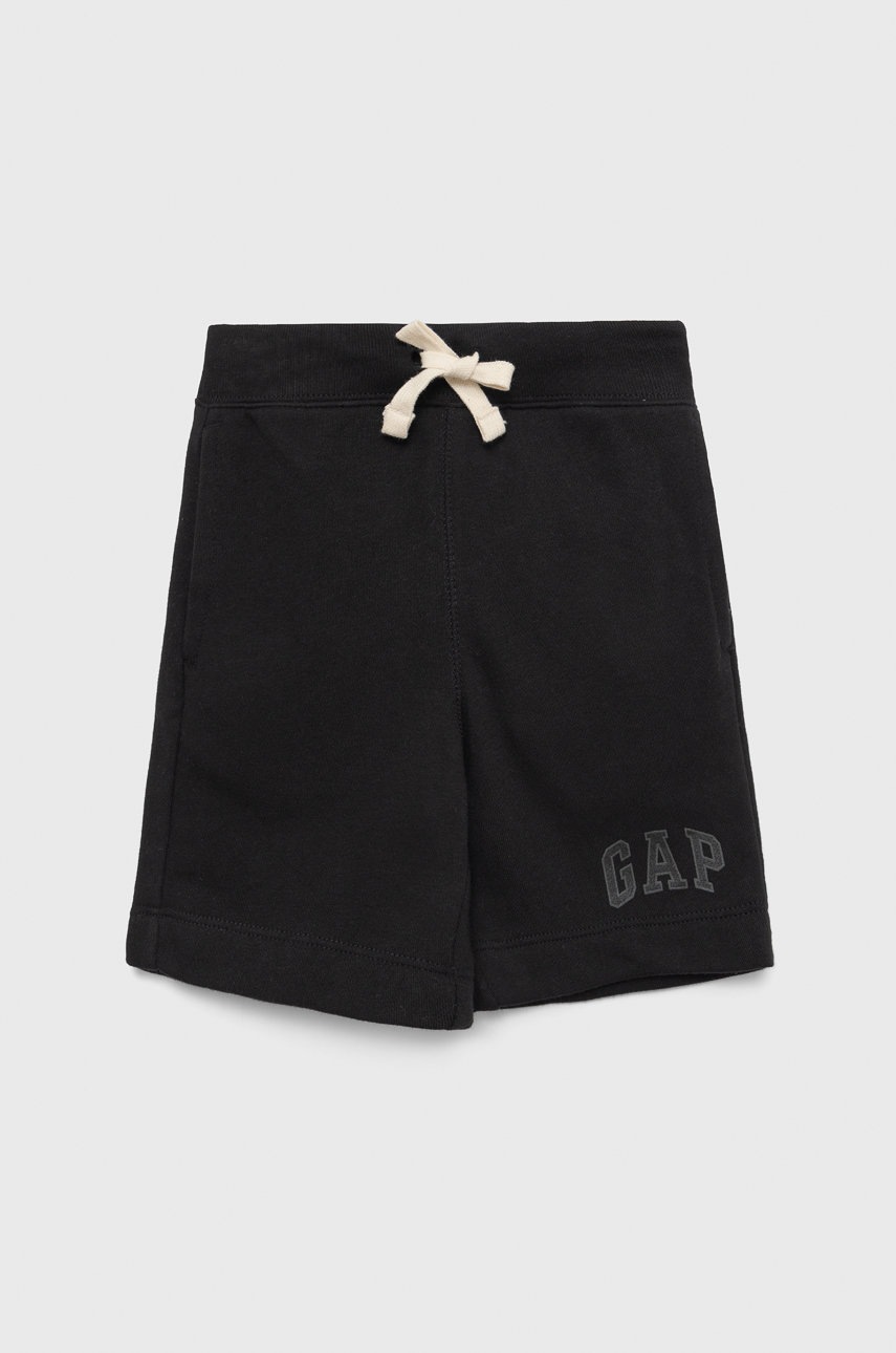 

Детски къси панталони GAP в черно с регулируема талия, Черен
