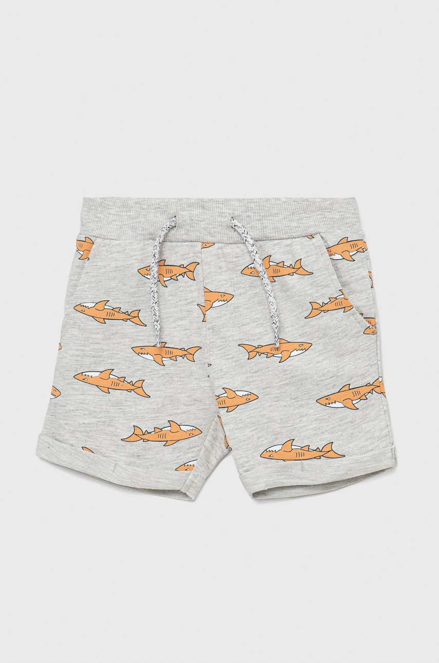 Name It pantaloni scurti copii culoarea gri,
