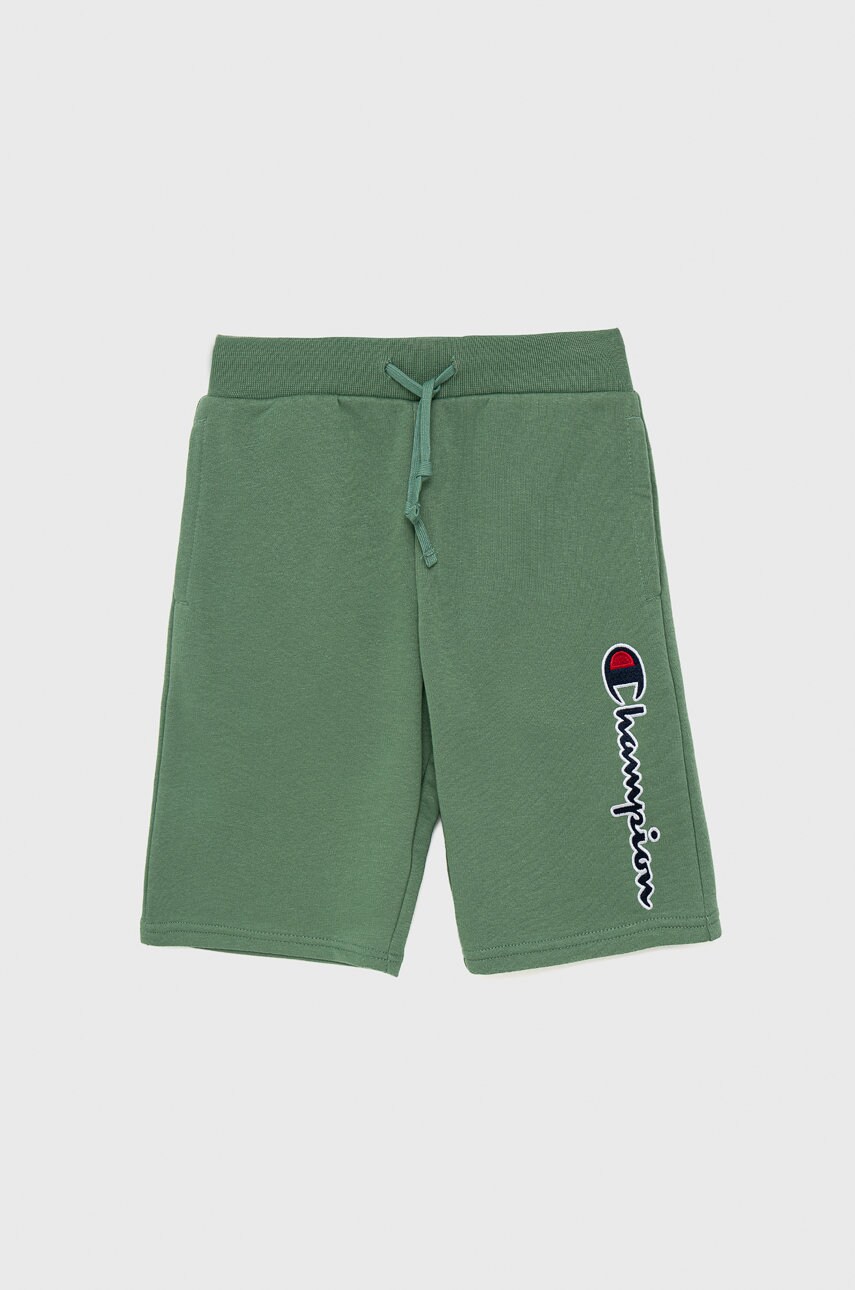 Champion pantaloni scurti copii 305953 culoarea verde, talie reglabila
