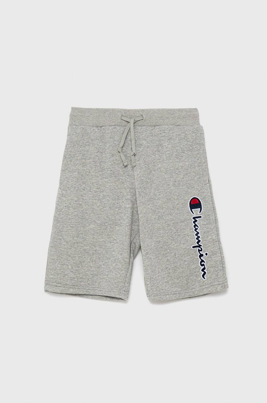 Champion pantaloni scurti copii 305953 culoarea gri, talie reglabila