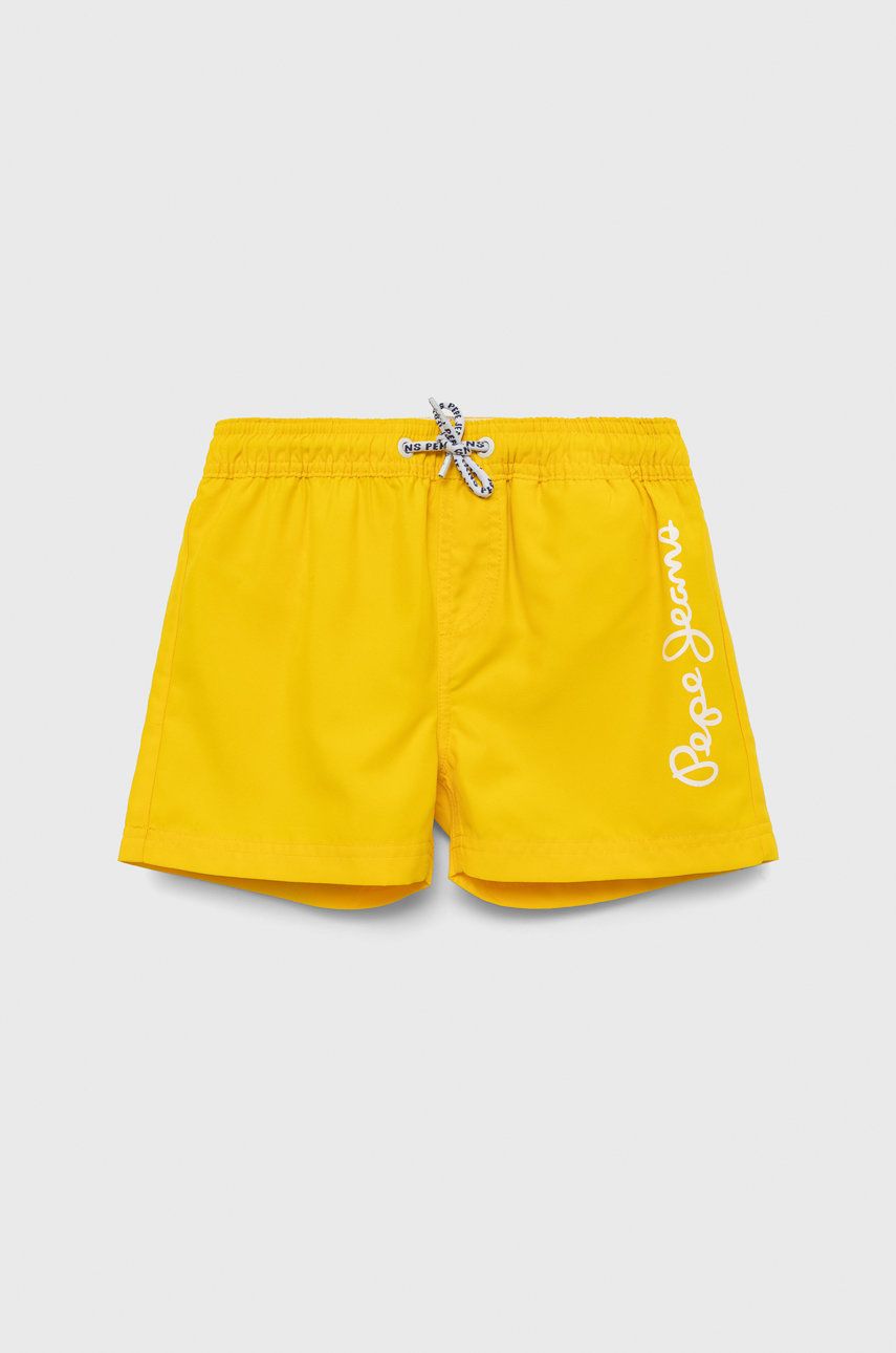 Pepe Jeans pantaloni scurti de baie copii culoarea galben, cu imprimeu Băieți 2023-02-05