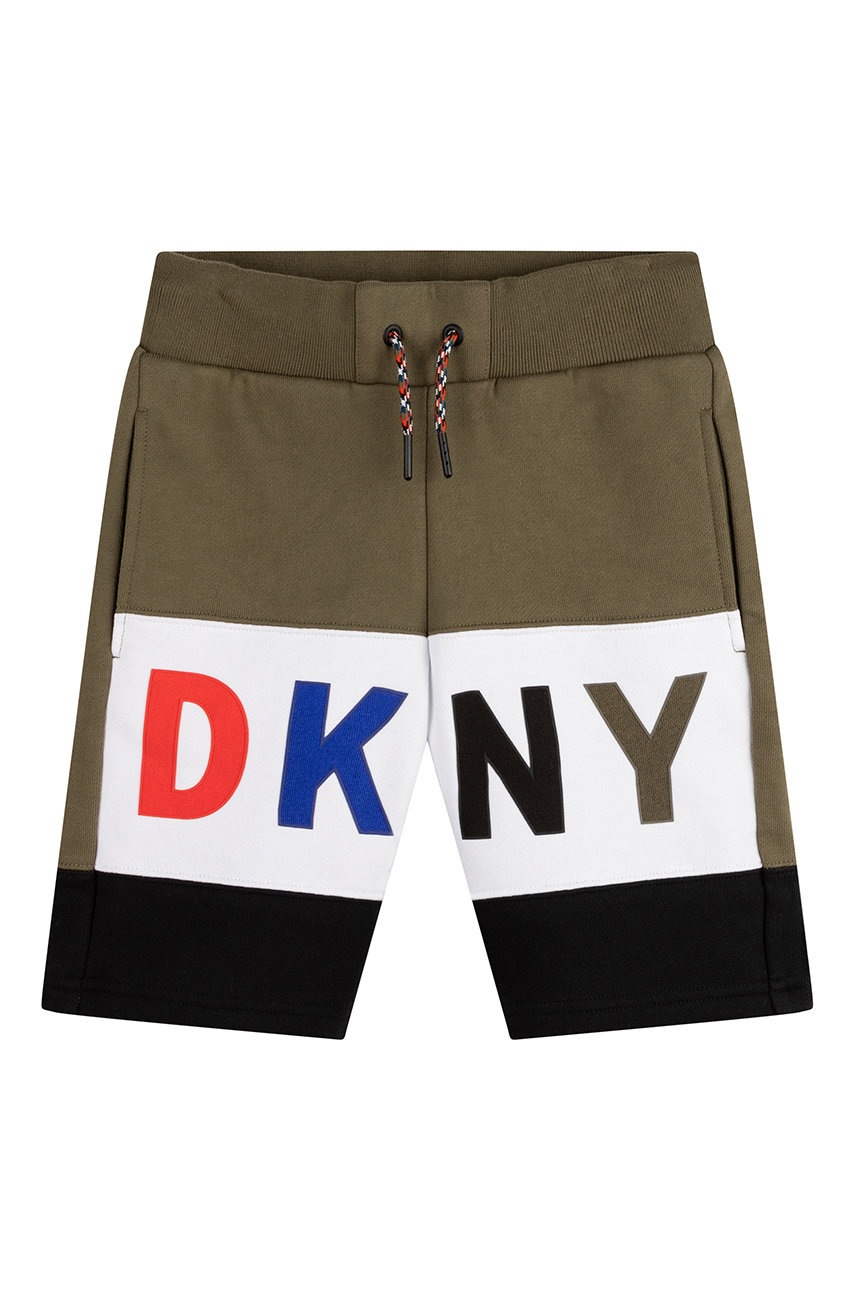 

Детские шорты Dkny цвет зелёный регулируемая талия