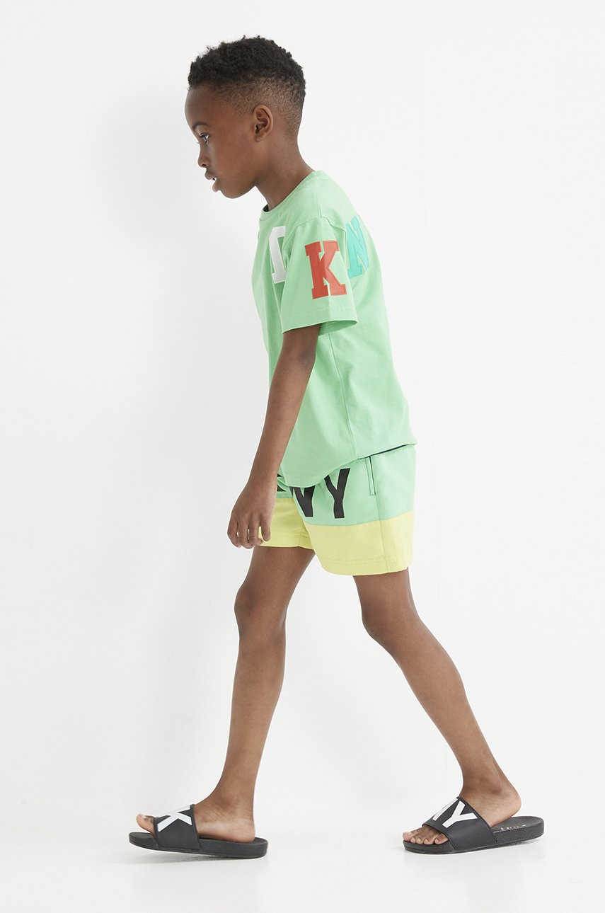 

Детски плувни шорти Dkny в зелено с десен, Зелен
