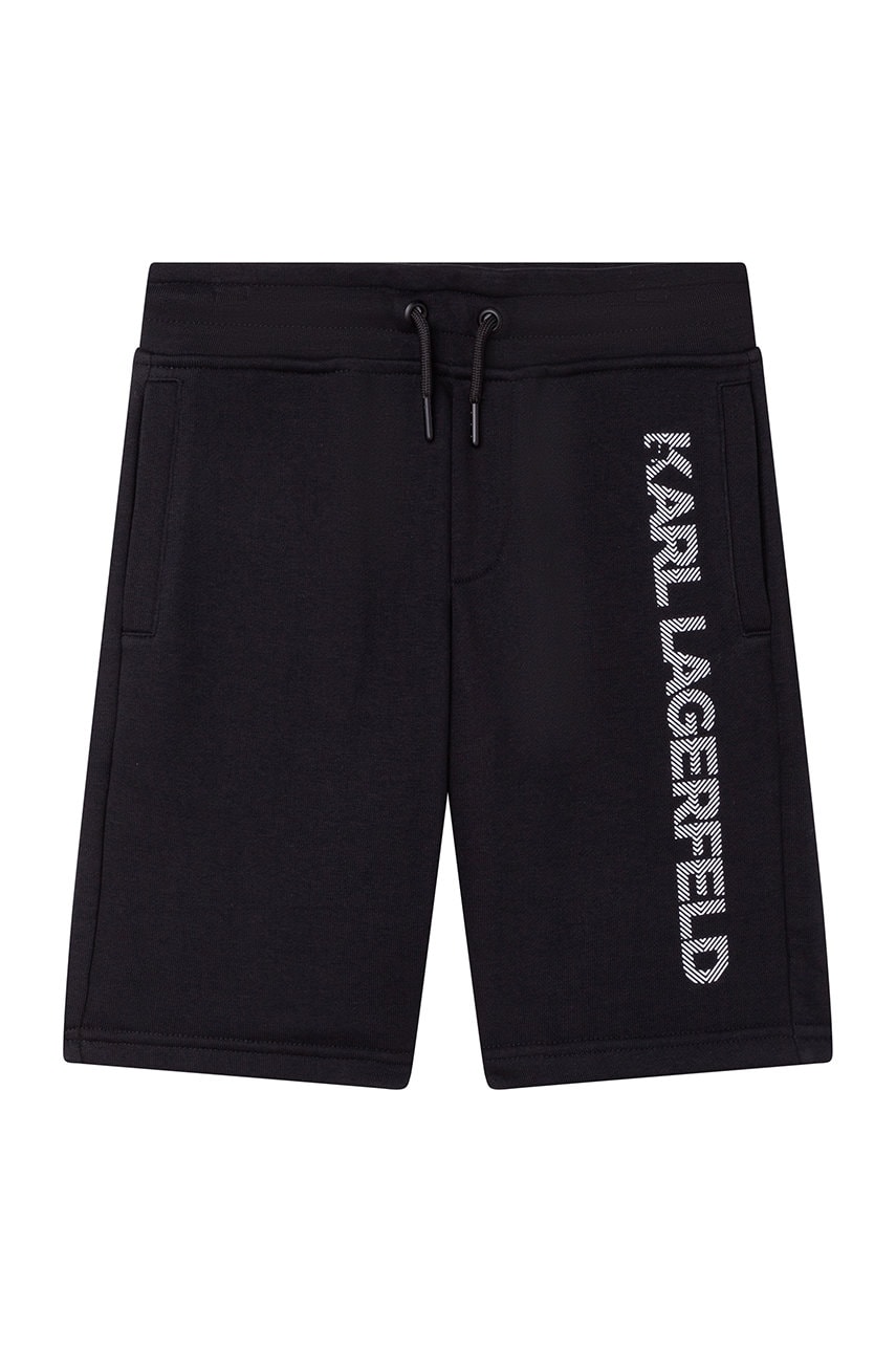Karl Lagerfeld pantaloni scurti copii culoarea negru,
