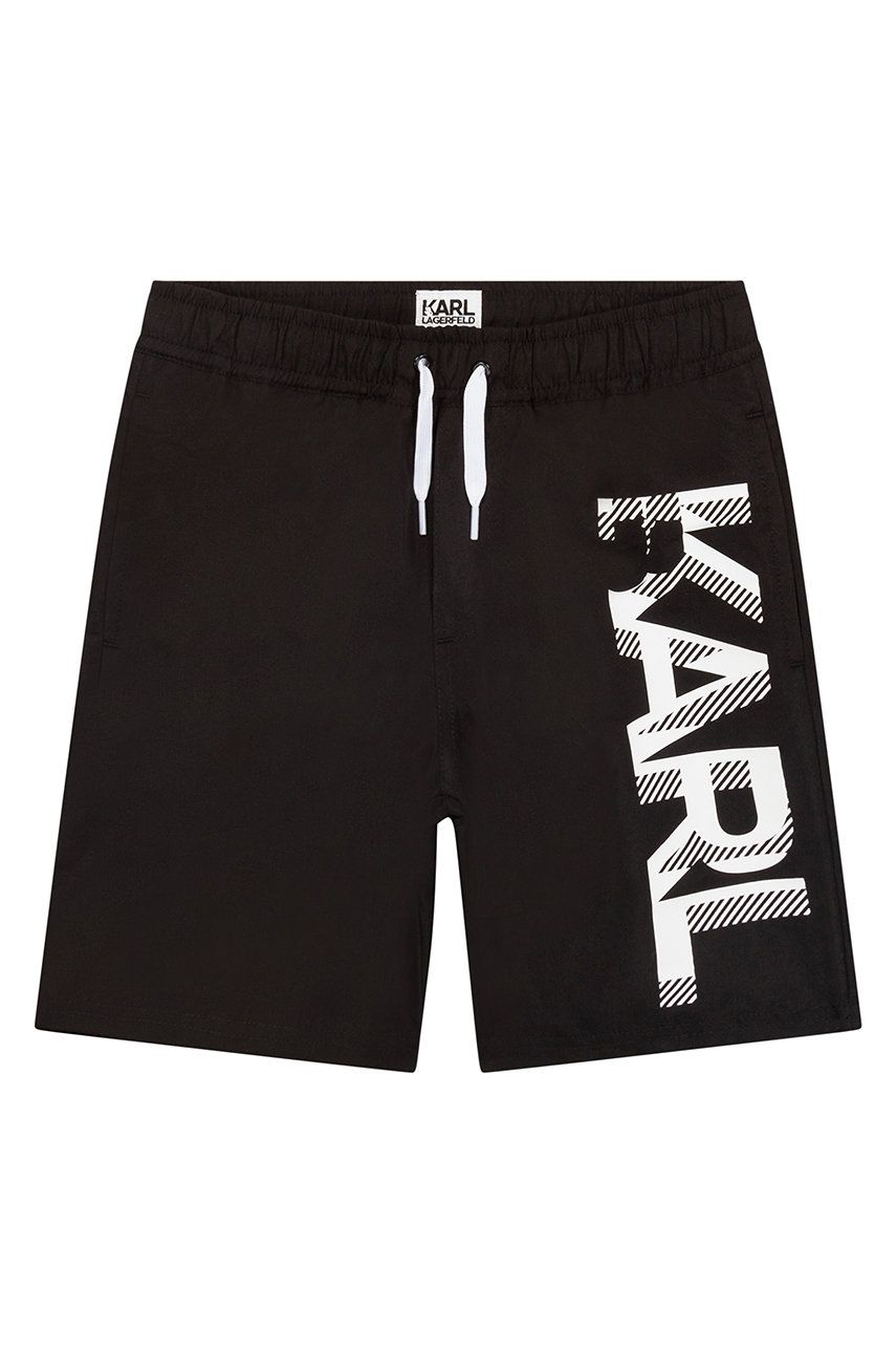 Karl Lagerfeld pantaloni scurti de baie copii culoarea negru, cu imprimeu Băieți 2023-02-05
