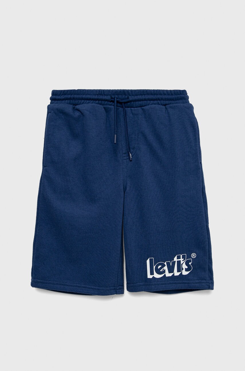 Levi's pantaloni scurti copii culoarea albastru marin, talie reglabila