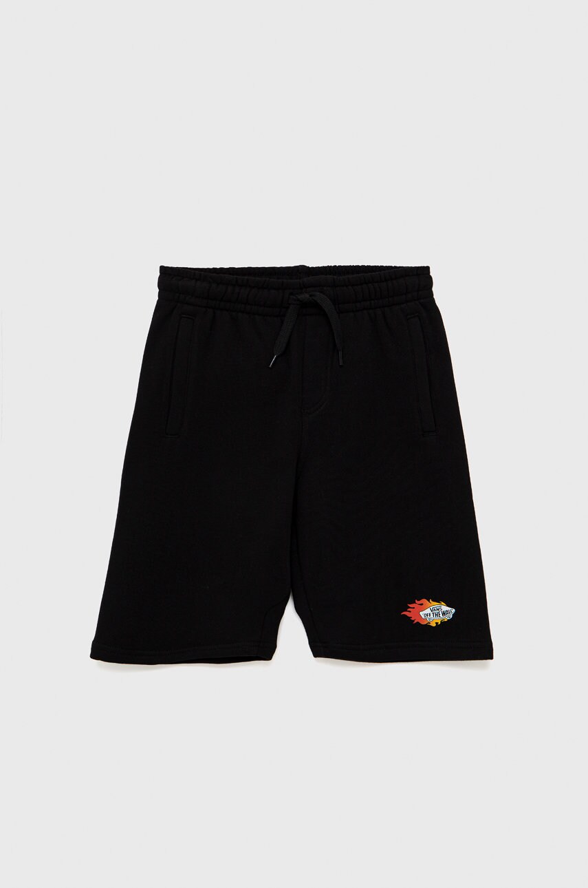 Vans pantaloni scurți din bumbac pentru copii culoarea negru,