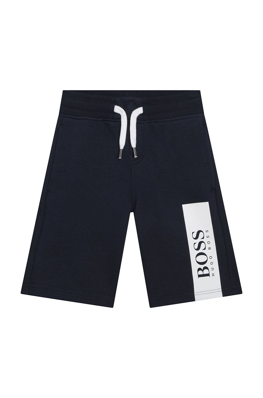 BOSS pantaloni scurti copii culoarea albastru marin, talie reglabila