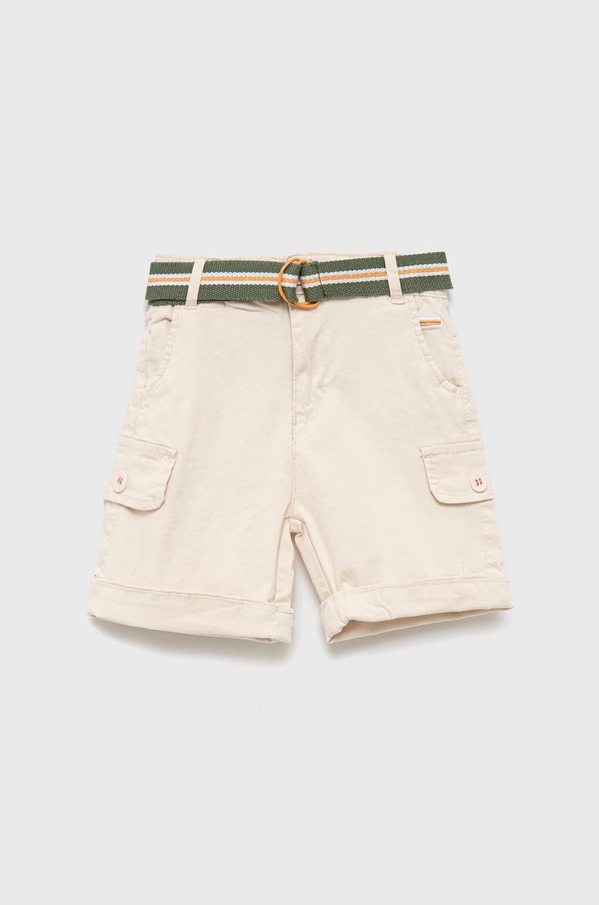 Birba&trybeyond pantaloni scurti copii culoarea bej, talie reglabila