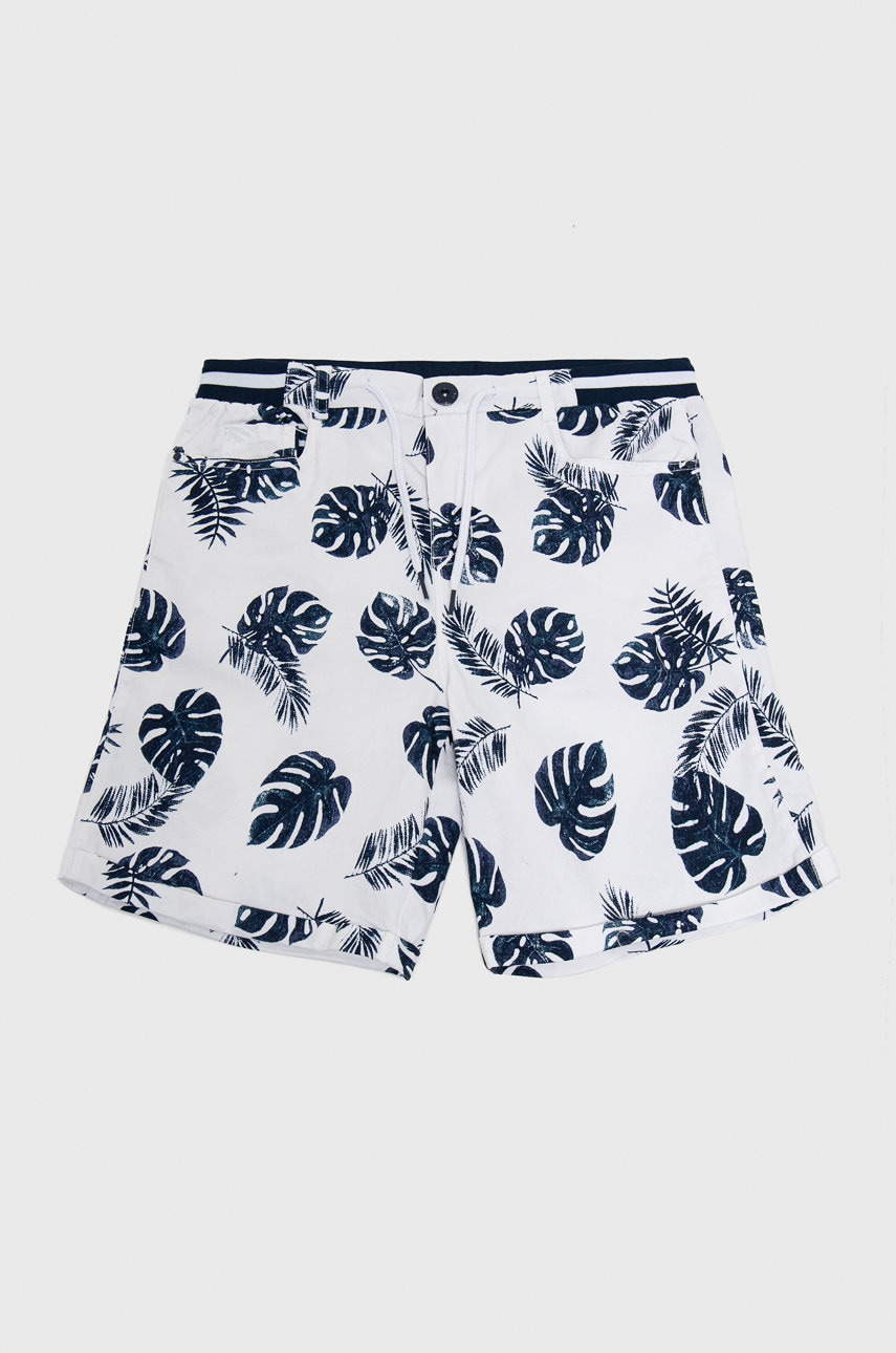 Birba&trybeyond pantaloni scurti copii culoarea alb, talie reglabila