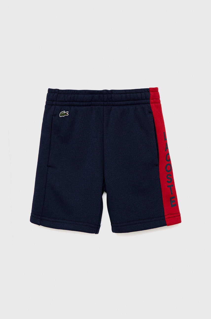 Lacoste pantaloni scurti copii culoarea albastru marin, talie reglabila