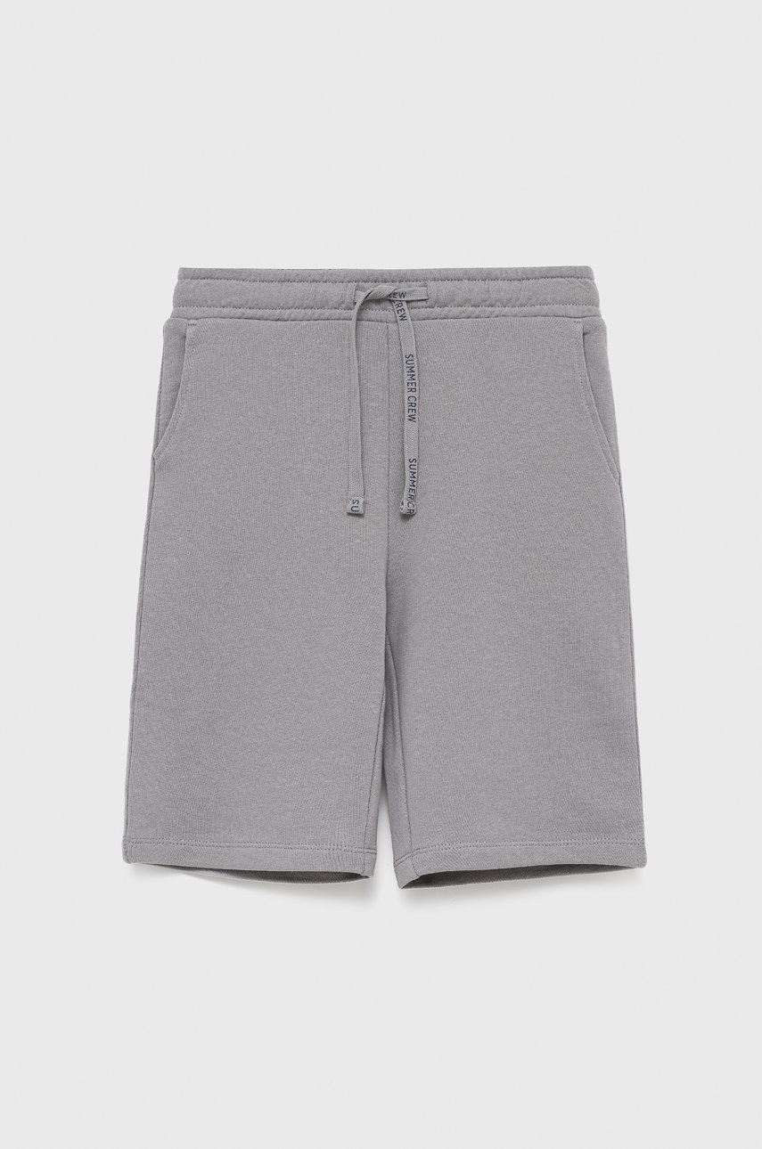 Tom Tailor pantaloni scurți din bumbac pentru copii culoarea gri,