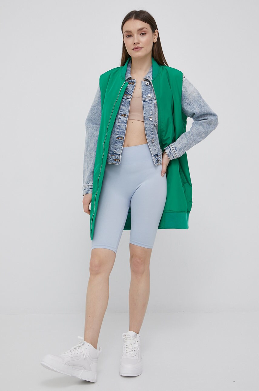 Vila pantaloni scurti femei, neted, high waist