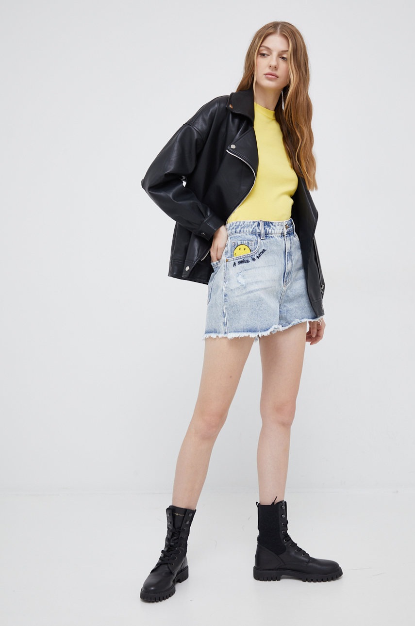 

Джинсовые шорты Desigual женские с аппликацией высокая посадка