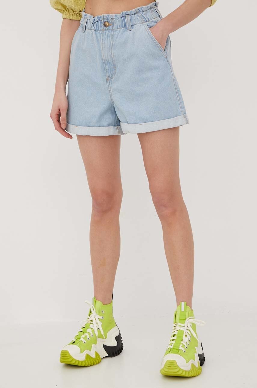 Tom tailor pantaloni scurti jeans femei, neted, high waist