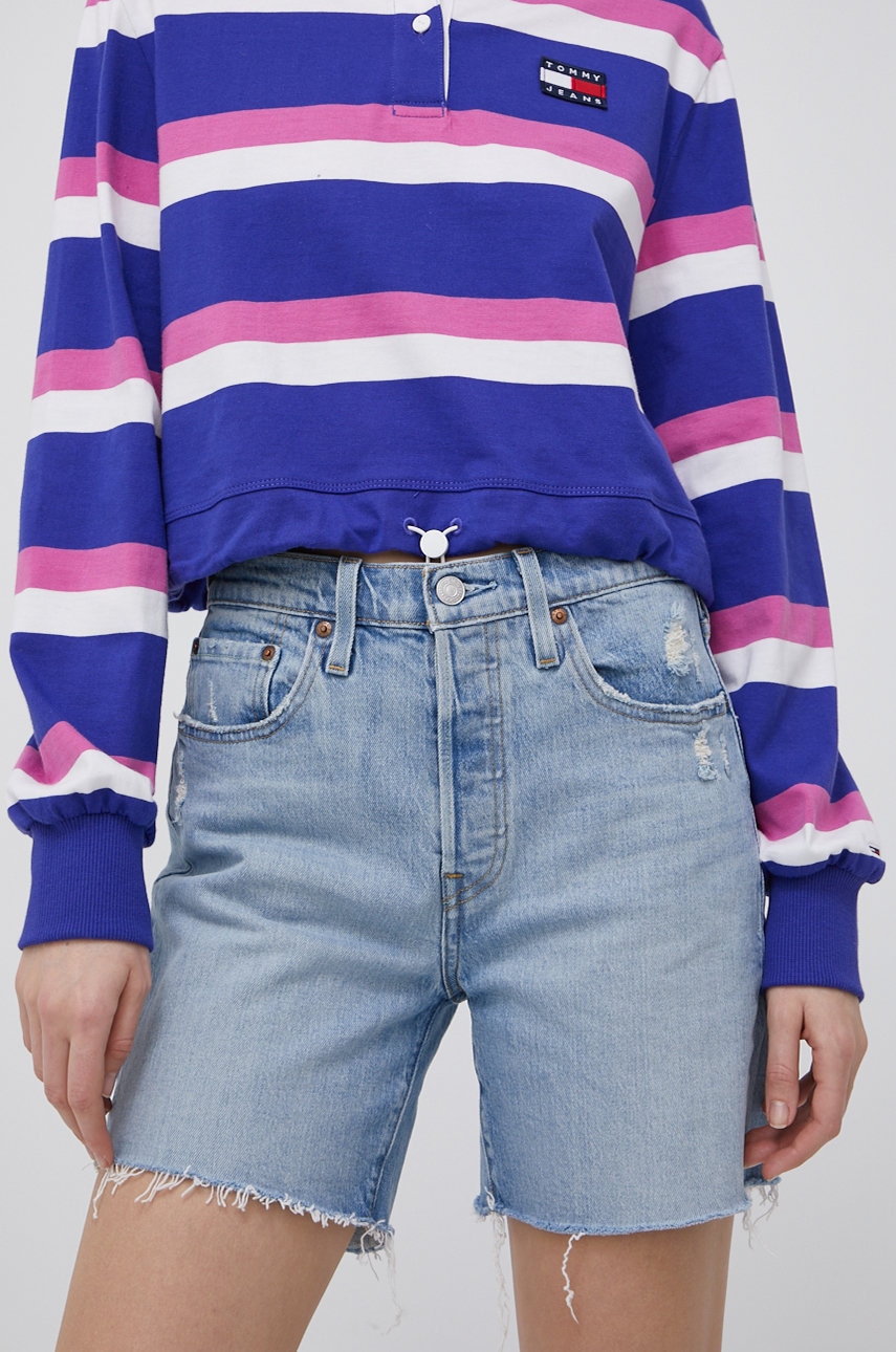 Levi's pantaloni scurti femei, neted, high waist
