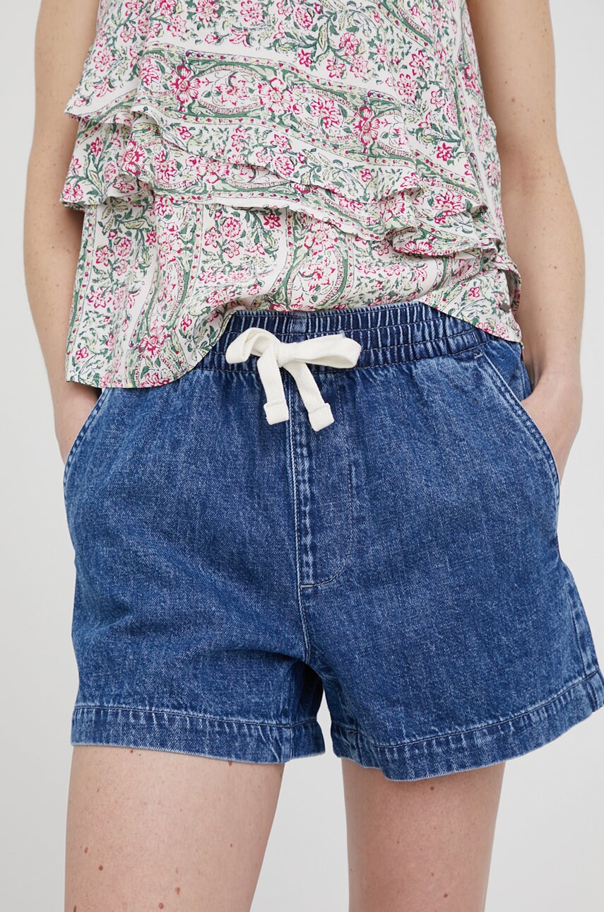 Gap pantaloni scurti jeans femei, neted, high waist