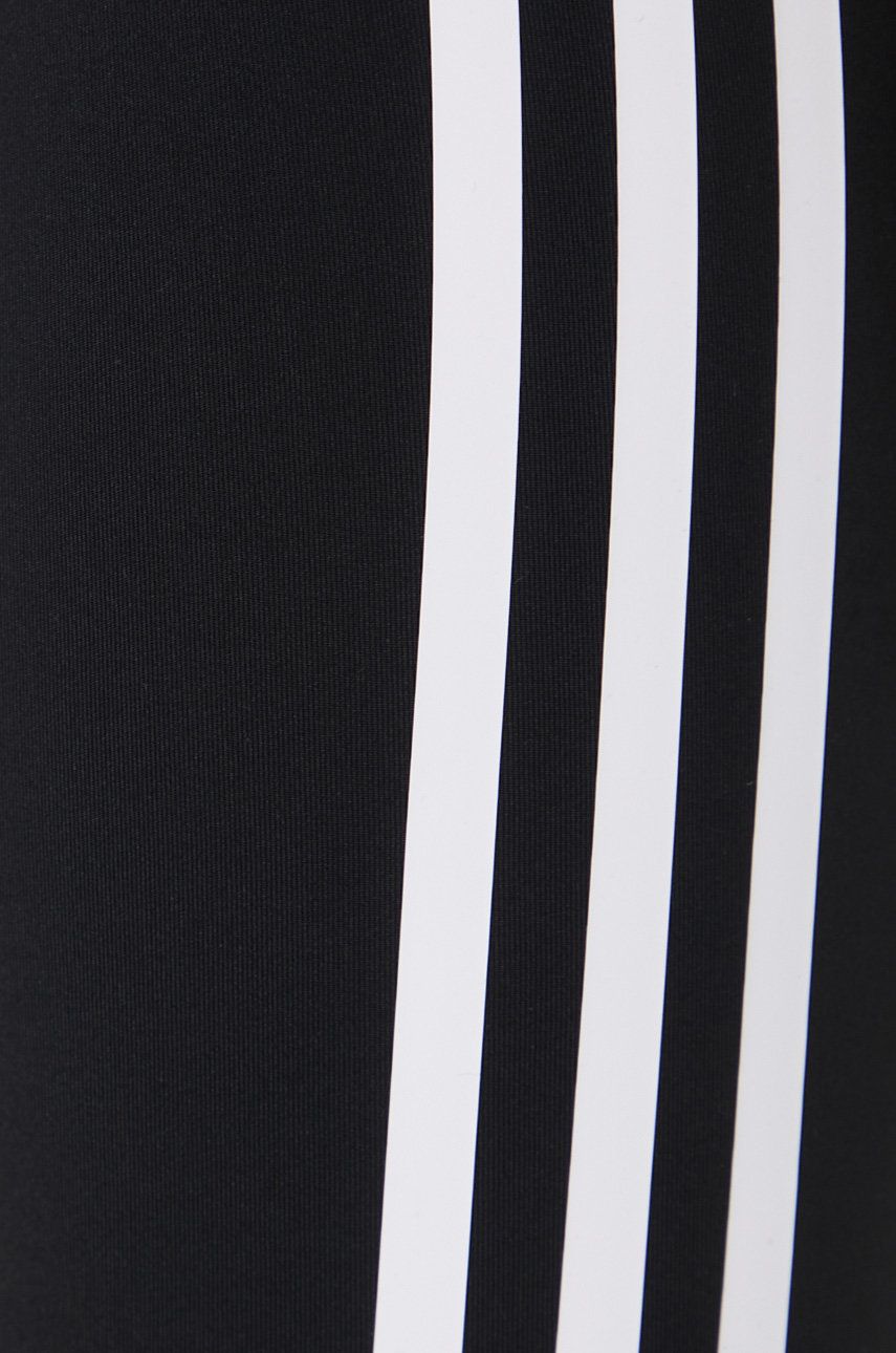 Adidas Performance Pantaloni Scurți De Antrenament Optime TrainIcons 3-Stripes Femei, Culoarea Negru, Cu Imprimeu, High Waist