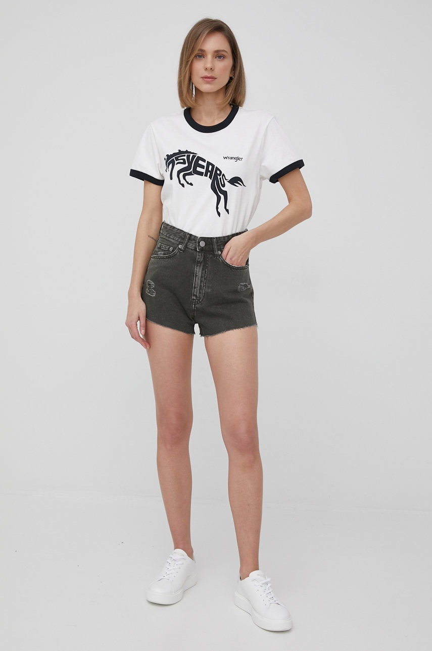 Τζιν σορτς Dr. Denim γυναικεία, χρώμα: πράσινο, φωτογραφία