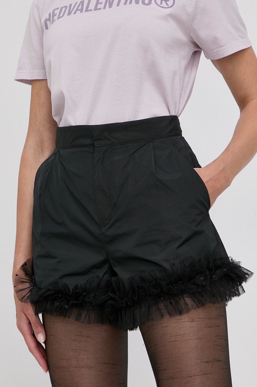 

Къс панталон Red Valentino в черно с изчистен дизайн със стандартна талия, Черен