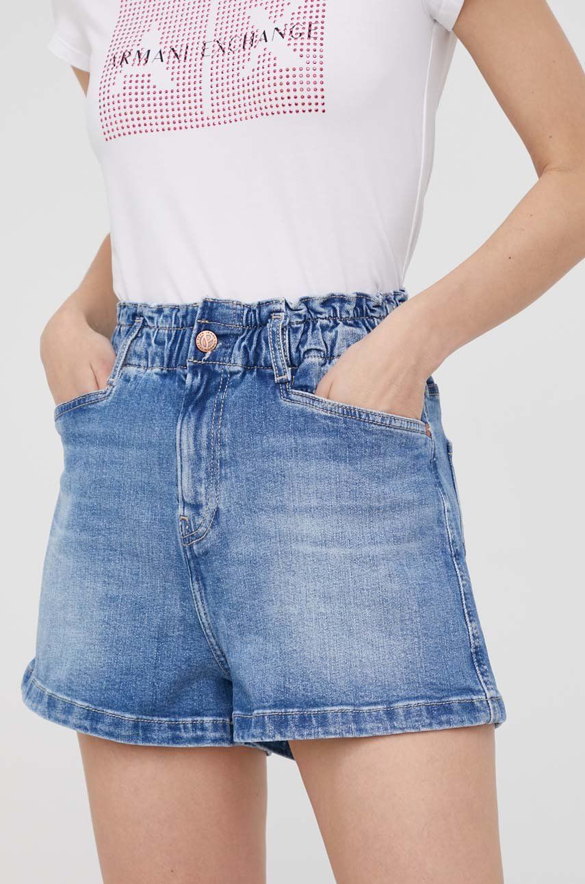 Levně Džínové šortky Pepe Jeans Reese Short dámské, hladké, high waist