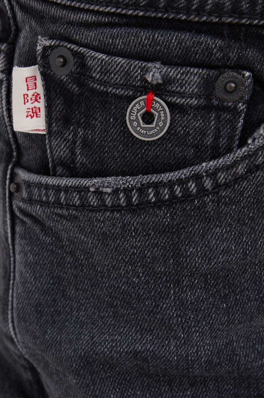 Traper kratke hlače Superdry za žene, boja: siva, glatki materijal, srednje visoki struk