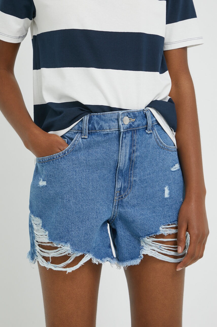 Jdy pantaloni scurti jeans femei, neted, high waist