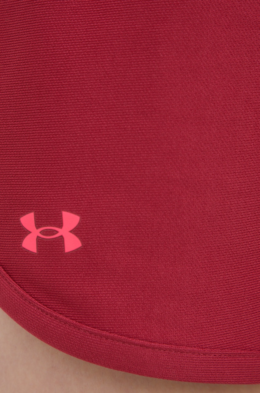 Шорти для тренувань Under Armour Play Up 1355791 жіночі колір бордовий з принтом середня посадка 