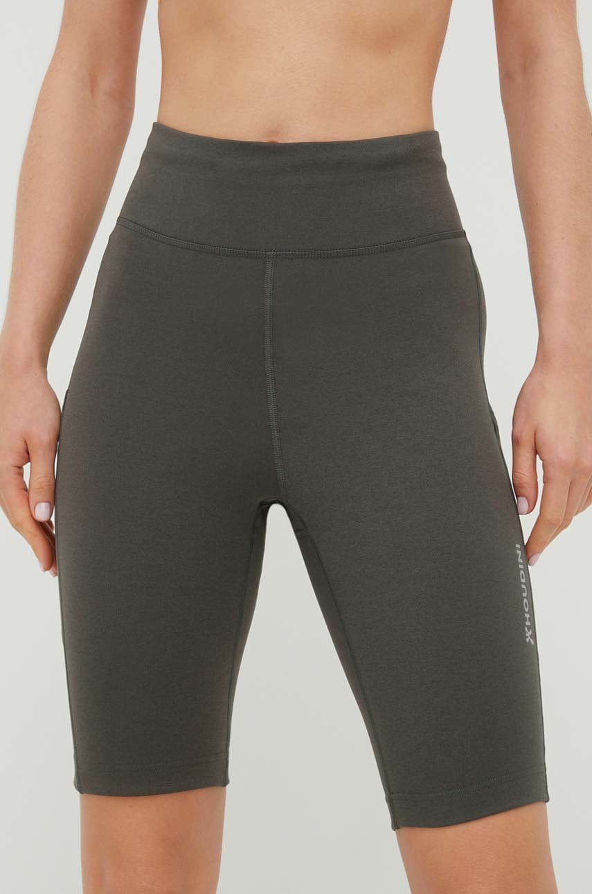 Houdini Pantaloni Scurti Sport Adventure Femei, Culoarea Verde, Neted, High Waist