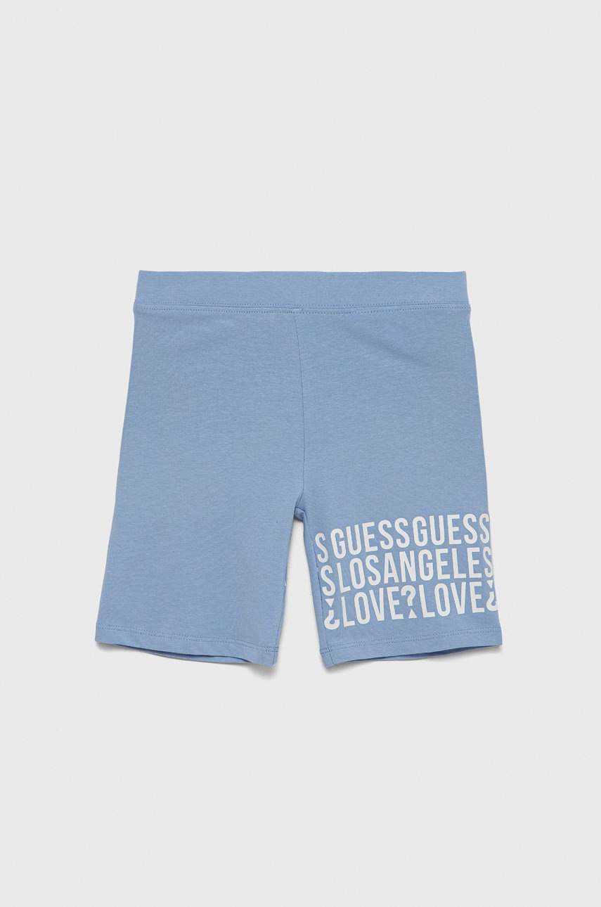 

Детски къси панталони Guess с принт, Син