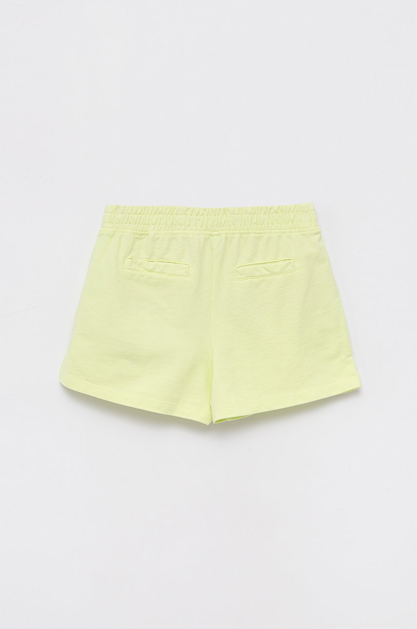 Дитячі бавовняні шорти Guess колір жовтий з принтом