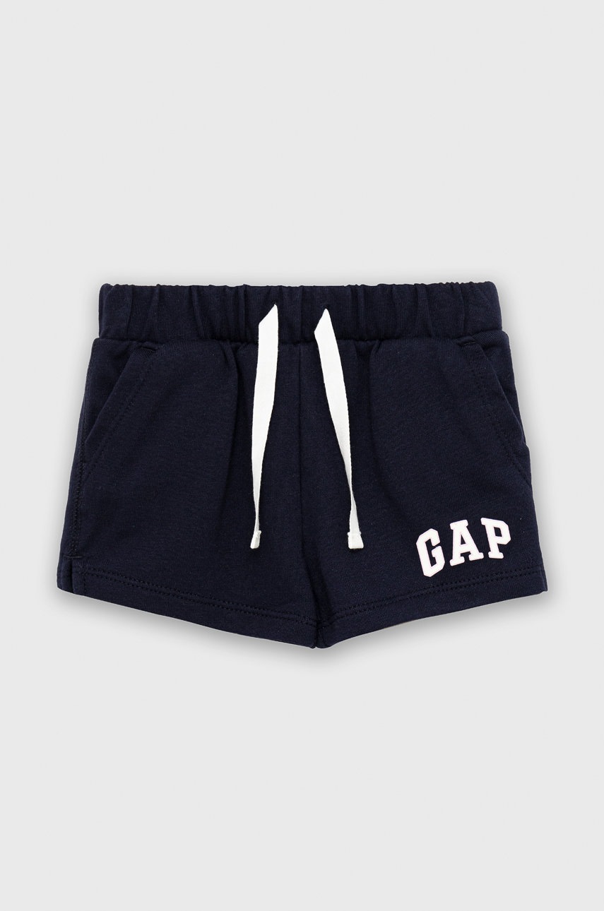 GAP pantaloni scurti copii culoarea albastru marin, cu imprimeu, talie reglabila