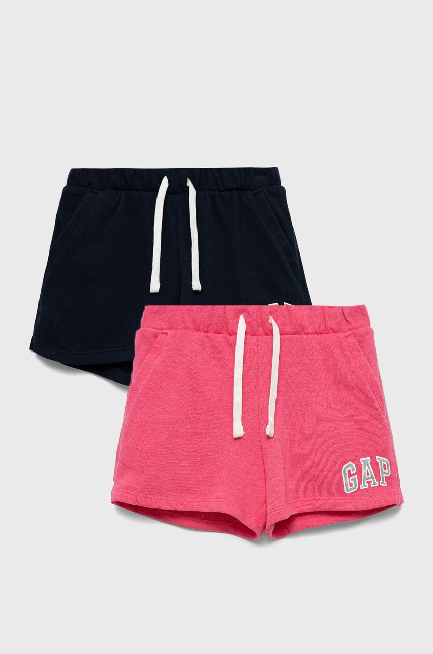 GAP pantaloni scurti copii culoarea roz, cu imprimeu