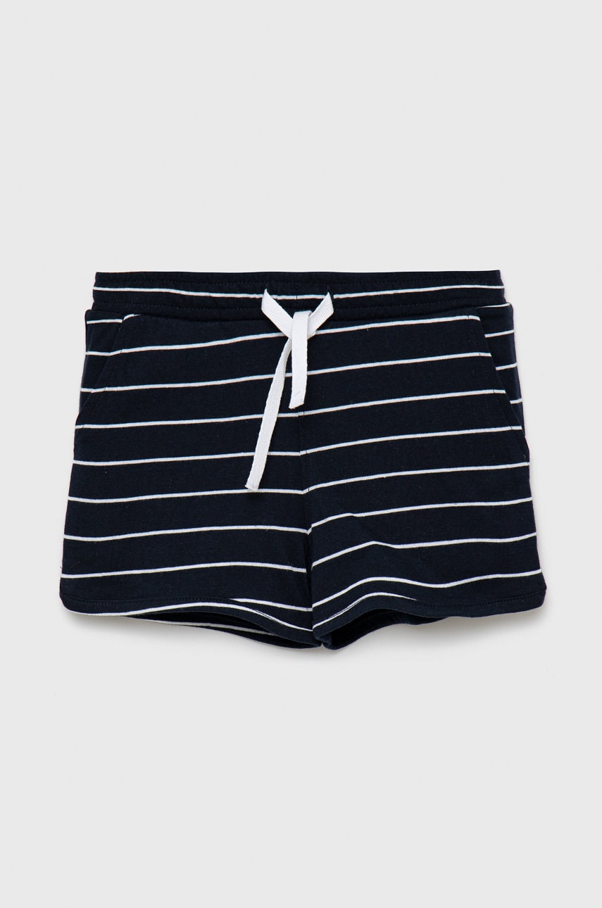 Name It pantaloni scurți din bumbac pentru copii culoarea albastru marin, modelator