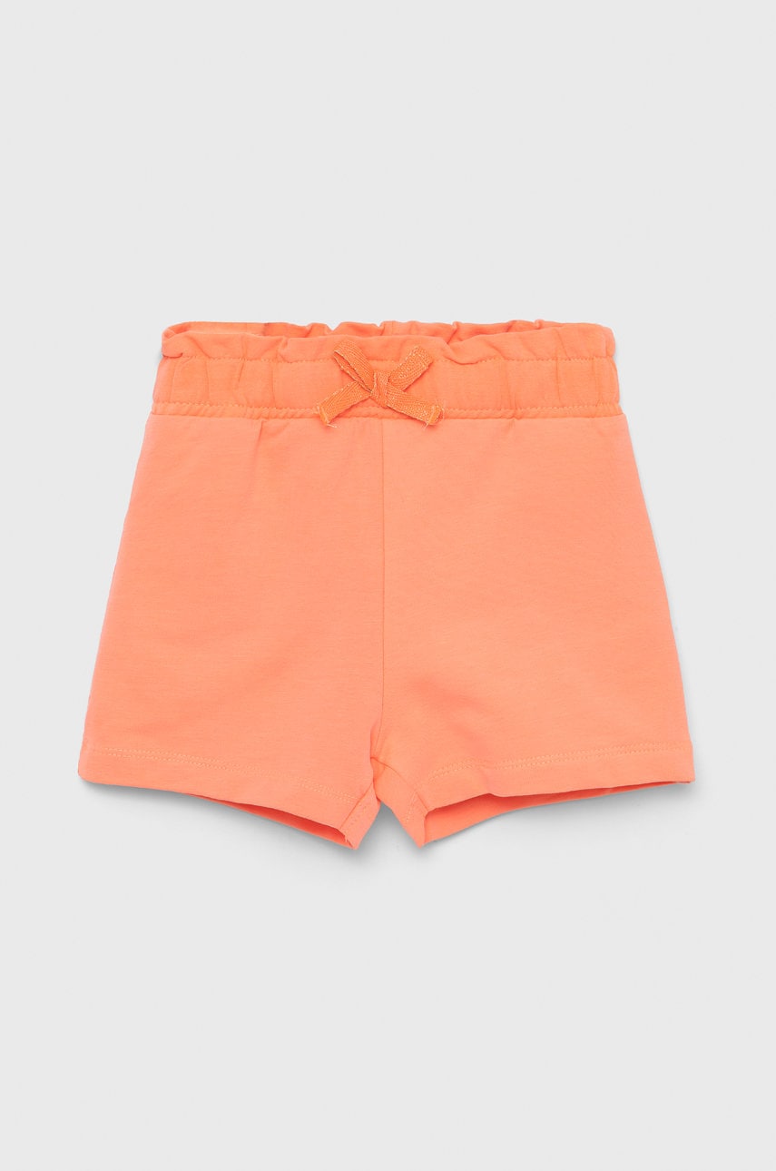 Name It pantaloni scurti copii culoarea portocaliu, neted