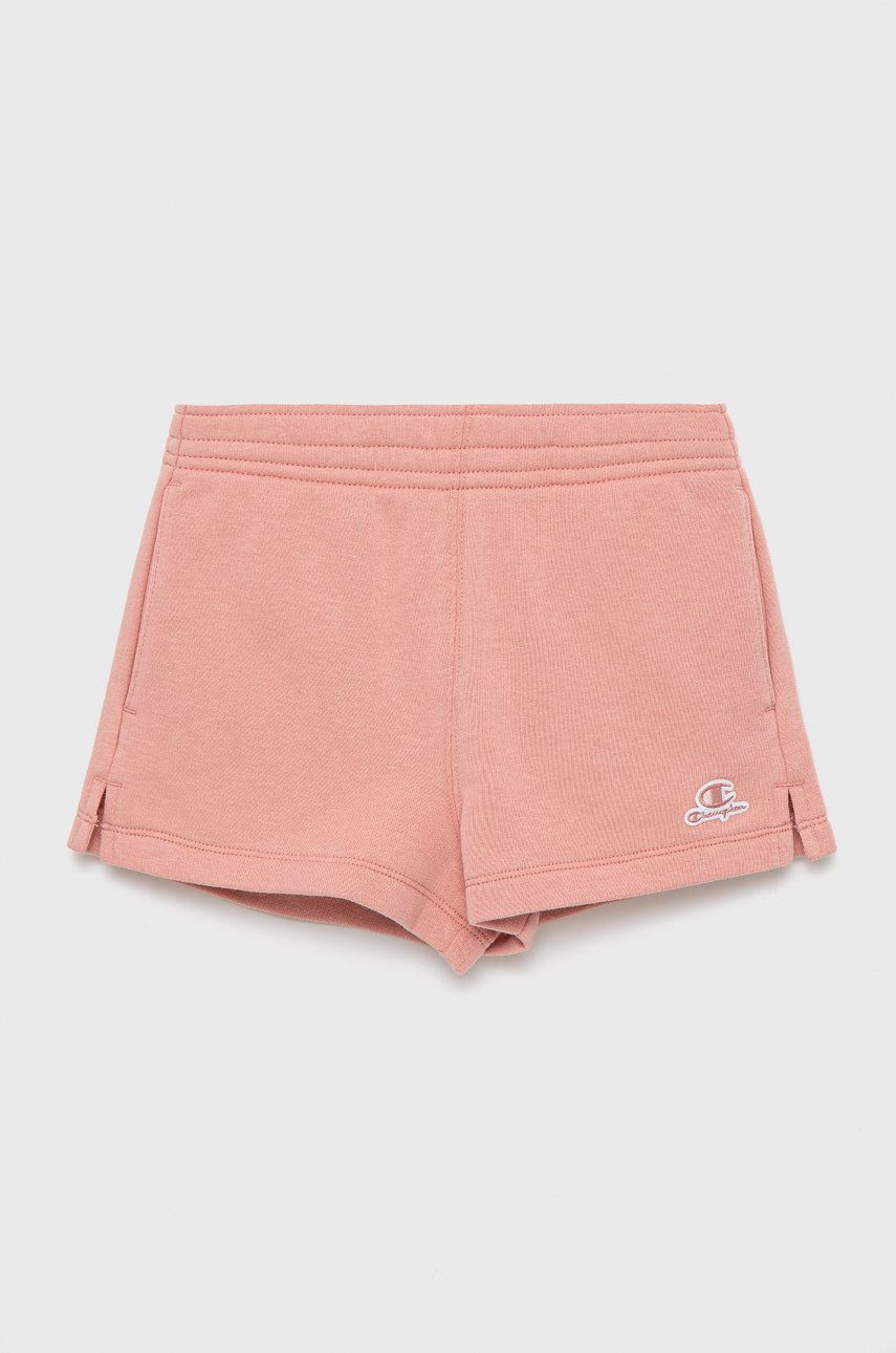 Champion pantaloni scurti copii 404334 culoarea roz, neted